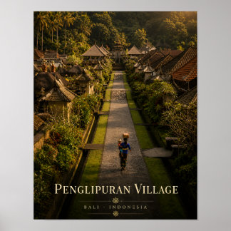 Affiche du village de Penglipuran à Bali
