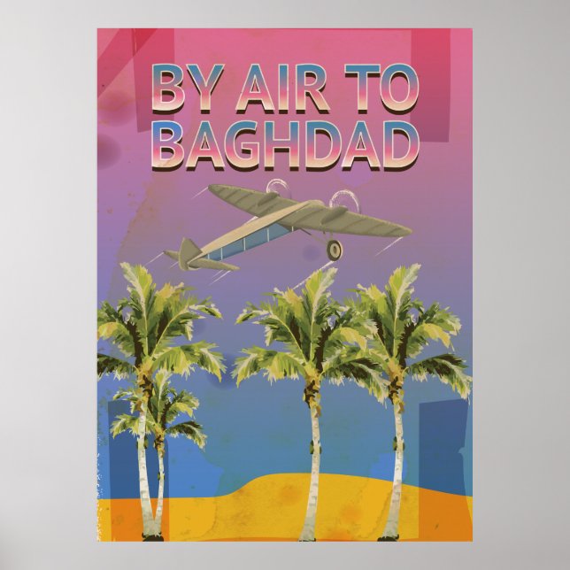 Affiche du Vintage voyage Air-Bagdad (Devant)