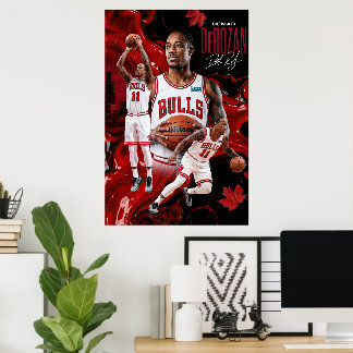 Affiche dynamique de DeMar DeRozan des Chicago Bul