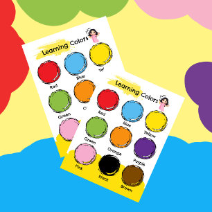 Affiche éducative pour apprendre les couleurs