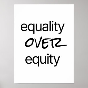 Affiche Égalité sur équité