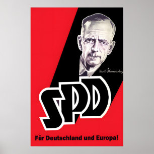 Affiche électorale de Kurt Schumacher 1949 pour l'
