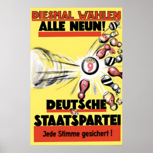 Affiche électorale de la République de Weimar 1930