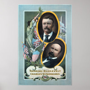 Affiche électorale de Teddy Roosevelt en 1904.