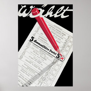 Affiche électorale du Parti communiste allemand, W