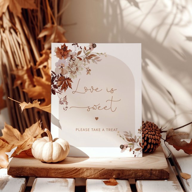 Affiche élégante d'automne L'amour est doux, prene (Créateur téléchargé)