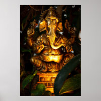 affiche en or ganesha