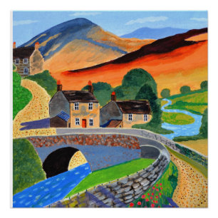 Affiche en papier des Highlands écossais