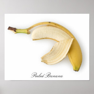 Affiche épluchée encadrée de banane