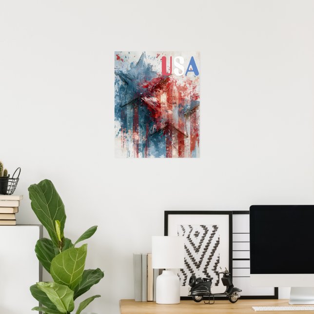 Affiche États-Unis (Bureau à domicile)