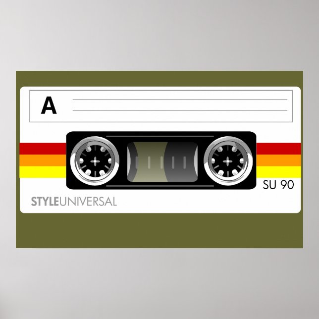 Affiche étiquette bande de cassette (Devant)