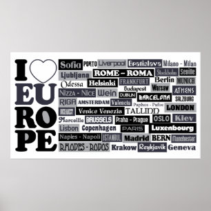 Affiche européenne du voyageur