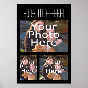 Affiche faite sur commande de collage de photo,