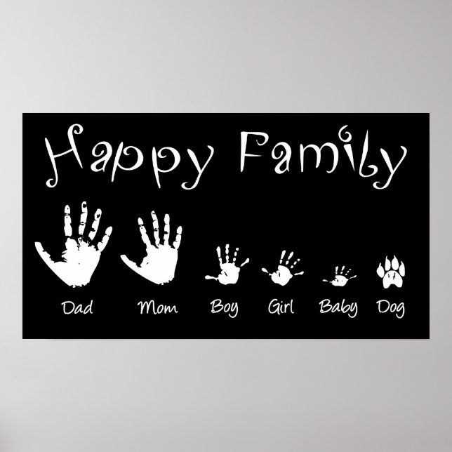 Affiche "Famille heureuse" (Devant)