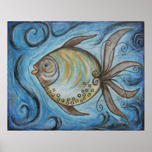 Affiche fantaisie des poissons II