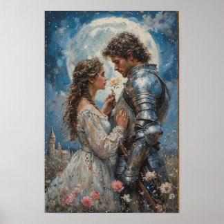 Affiche Fantasy Chevalier et Princesse