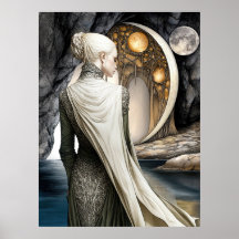Affiche FD2 Croissant de Lune Enchanté Déesse 12