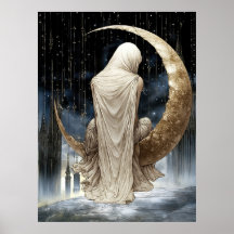 Affiche FD2 Croissant de Lune Enchanté Déesse 17