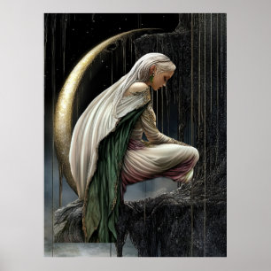 Affiche FD2 Croissant de Lune Enchanté Déesse 22