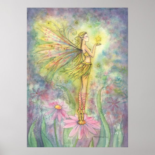 Affiche Fée Fleur Étoile Dorée (Devant)