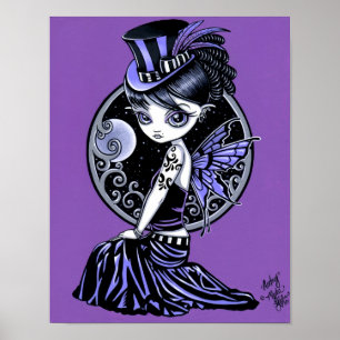 Affiche féerique victorienne gothique de "Audrey"