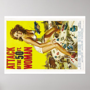 Affiche femme de cinquante pieds