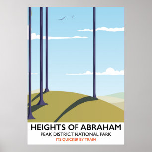 Affiche ferroviaire Heights of Abraham Peak Distri
