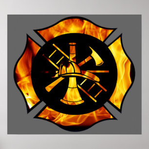 Affiche flamboyante de la croix maltaise 2