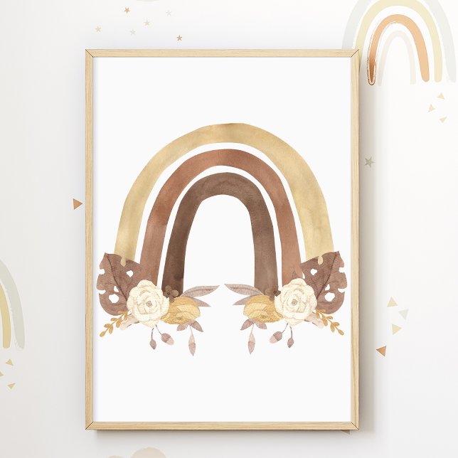 Affiche Fleur Arc-en-ciel Enfants Chambre Impressi (Créateur téléchargé)
