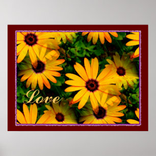 Affiche florale multi d'amour
