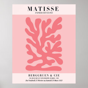 Affiche florale rose pastel   Art mural de style M