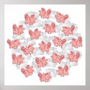 Affiche Flying Pigs