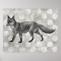 Affiche Fox - Illustration Vintage Imprimer