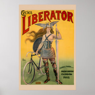Affiche française de vélo Art Nouveau classique de