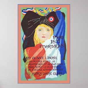 Affiche française vintage de la guerre mondiale 1