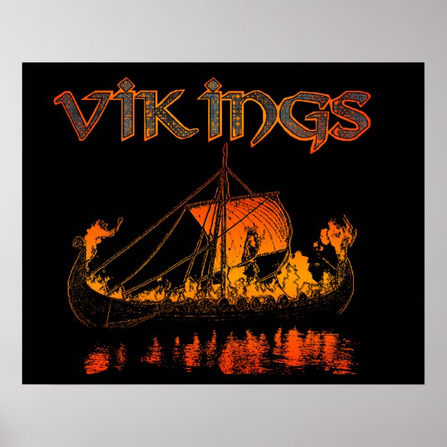 Affiche funéraire viking (Devant)