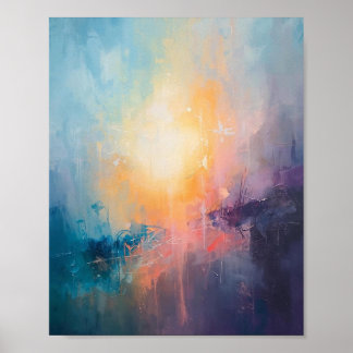 Affiche géométrique colorée Abstraite