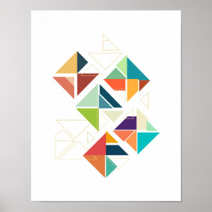 Affiche géométrique minimaliste de formes