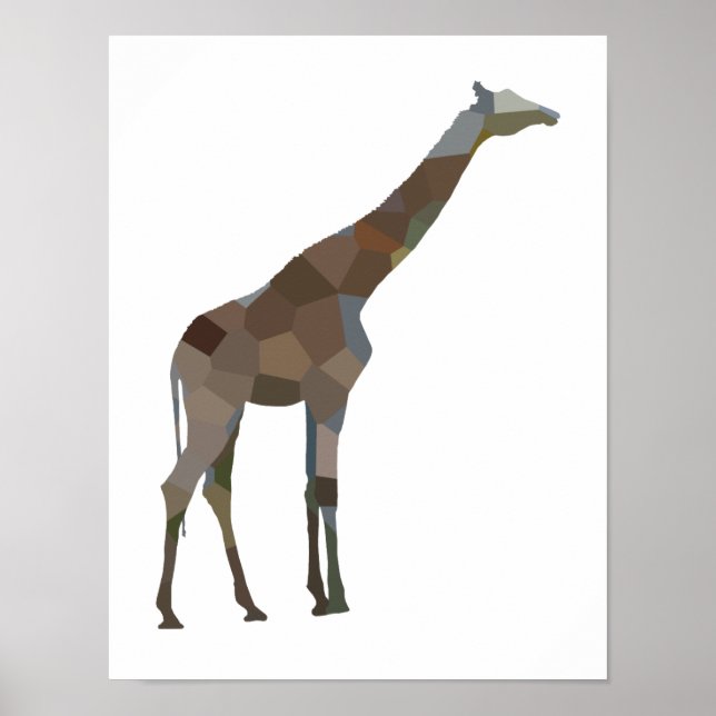 Affiche Girafe en Patchwork (Devant)