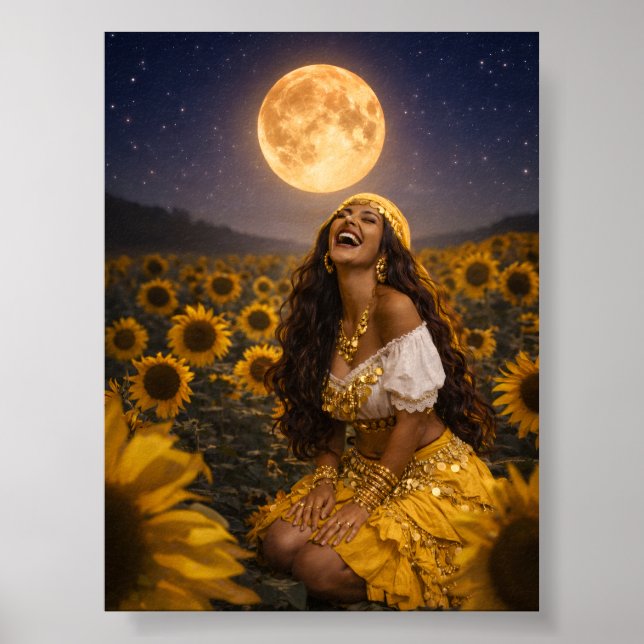 affiche gitane jaune ou télécharger (Devant)