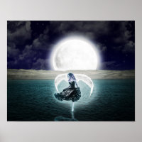 affiche goth moon angel
