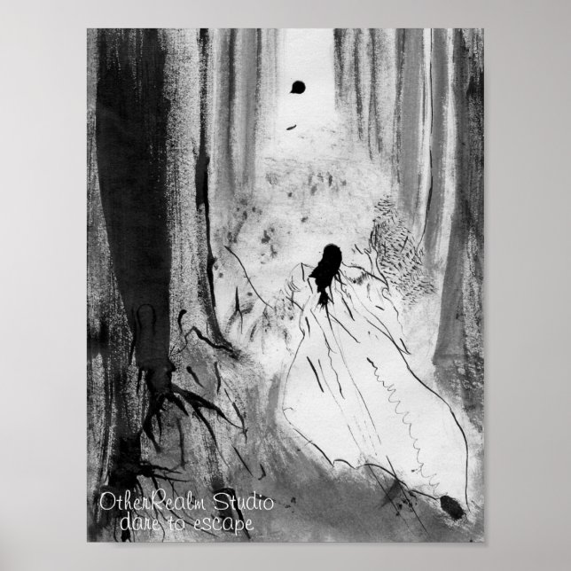 Affiche gothique blanche de neige (Devant)