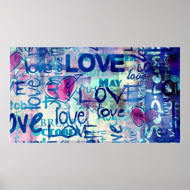Affiche Graffiti Love (Devant)