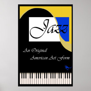 Affiche grande de piano de jazz