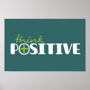 Affiche graphique verte longue pensée positive