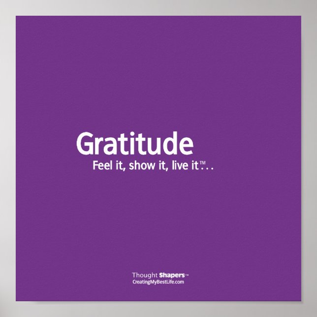 Affiche Gratitude Thapers™ (Devant)