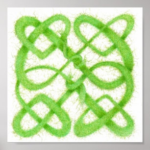 Affiche GREEN CELTIC KNOT