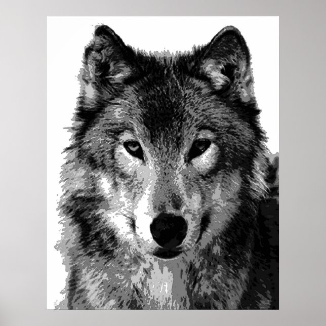 Affiche Grey Wolf Imprimer (Devant)