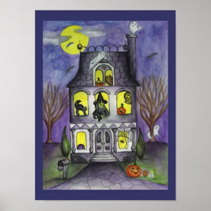 Affiche Haunted House Halloween