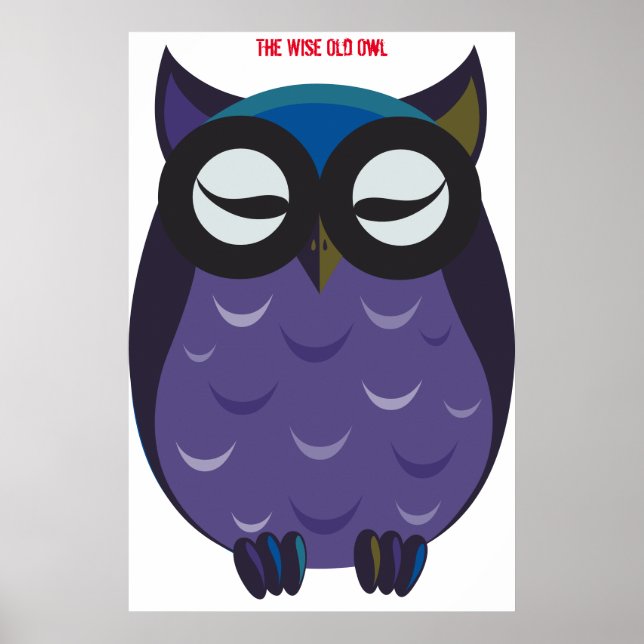 Affiche Hibou Sage (Devant)
